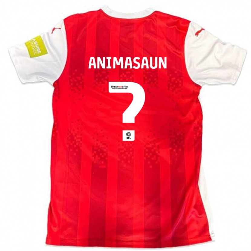 DanxenメンズDavid Animasaun#0赤 白ホームシャツ2024/25ジャージーユニフォーム