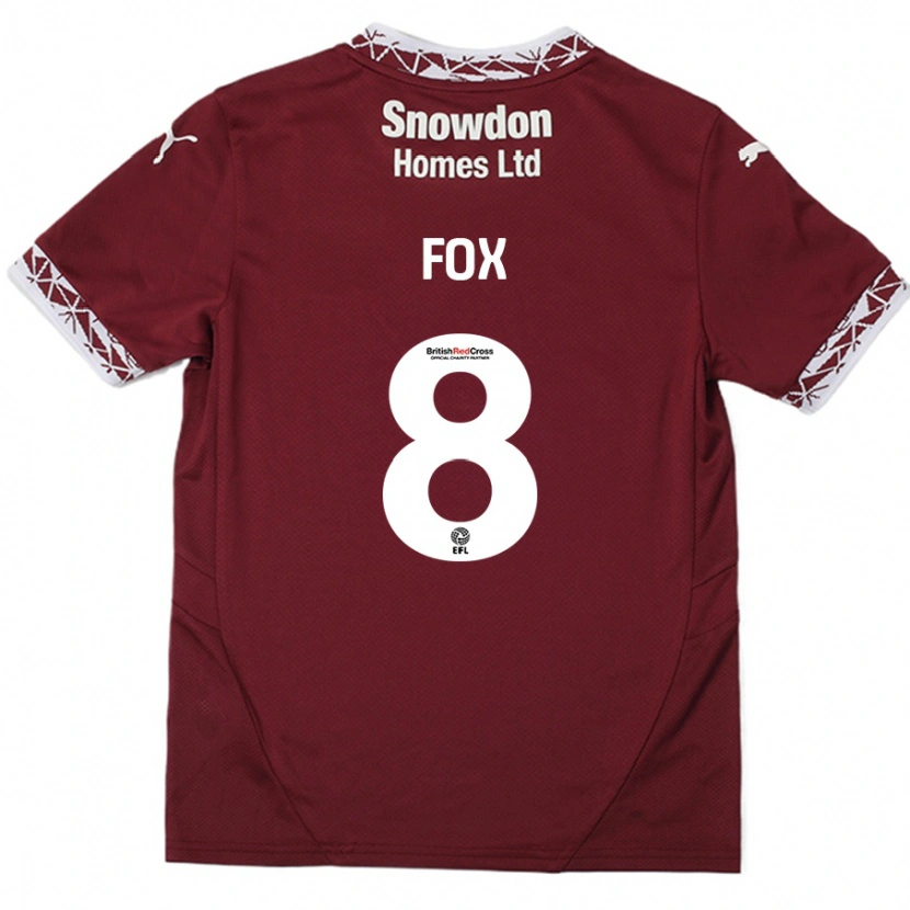 DanxenメンズBen Fox#8ブルゴーニュホームシャツ2024/25ジャージーユニフォーム