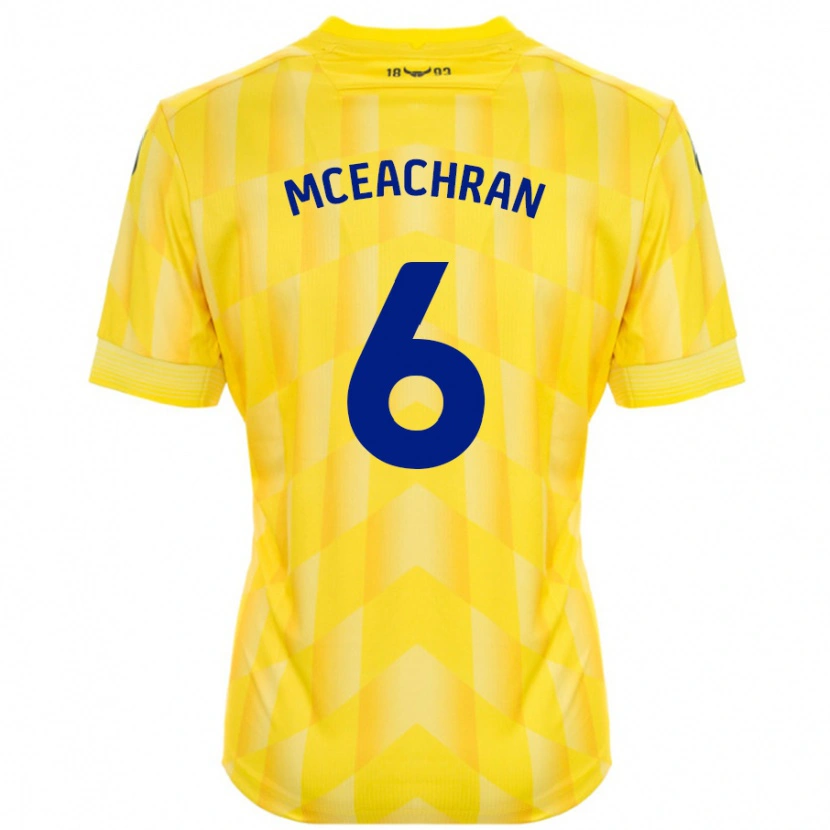 Danxenメンズジョシュ・マクイクラン#6黄ホームシャツ2024/25ジャージーユニフォーム