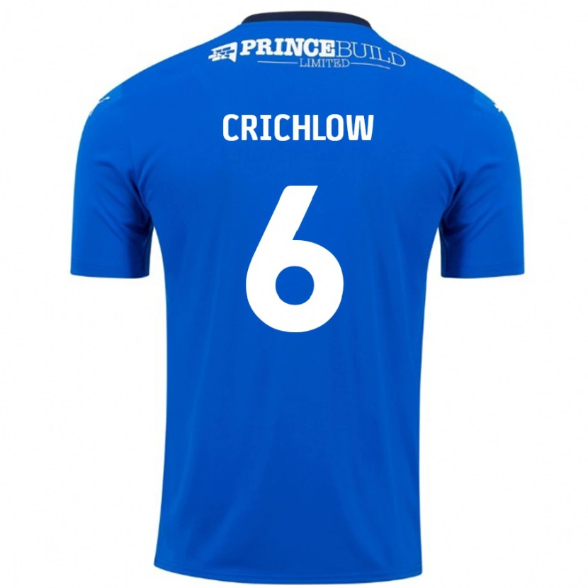 DanxenメンズRomoney Crichlow#6ブルーホワイトホームシャツ2024/25ジャージーユニフォーム