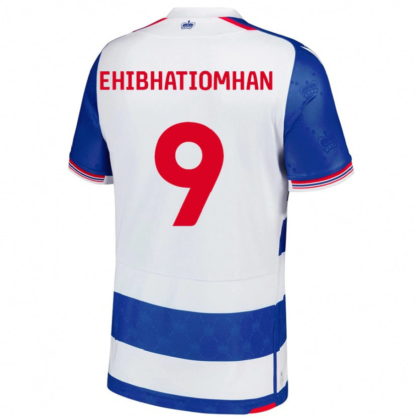 DanxenメンズKelvin Ehibhatiomhan#9ブルーホワイトホームシャツ2024/25ジャージーユニフォーム