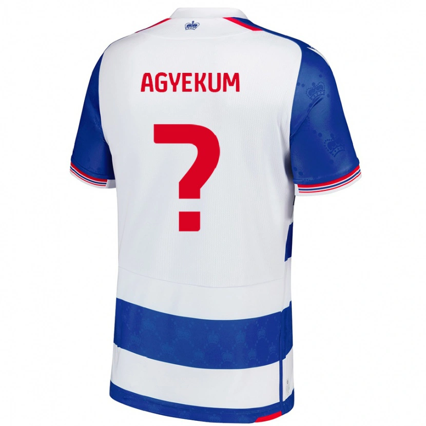 DanxenメンズHenry Agyekum#0ブルーホワイトホームシャツ2024/25ジャージーユニフォーム