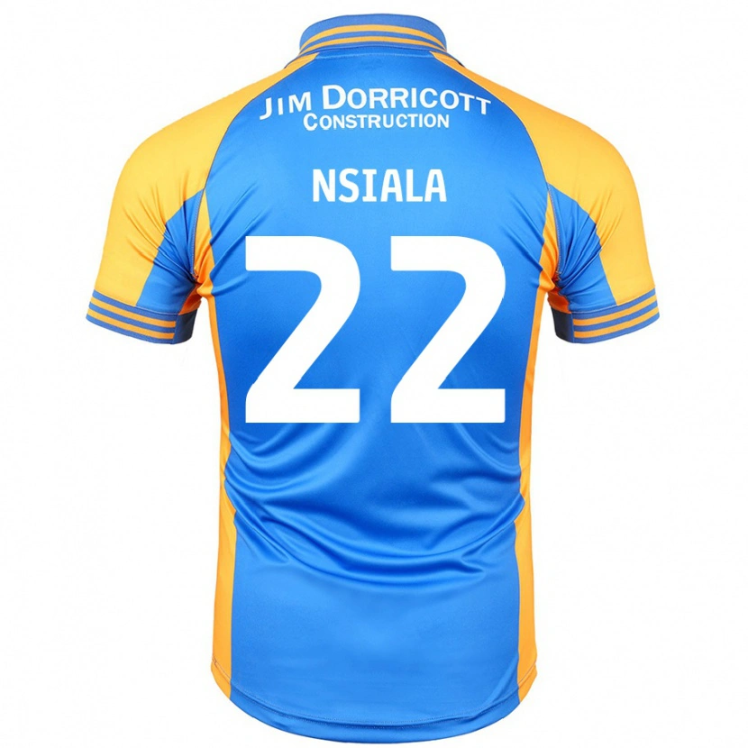 DanxenメンズToto Nsiala#22ブルーアンバーホームシャツ2024/25ジャージーユニフォーム