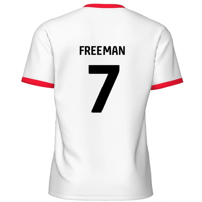 DanxenメンズNick Freeman#7白 赤ホームシャツ2024/25ジャージーユニフォーム