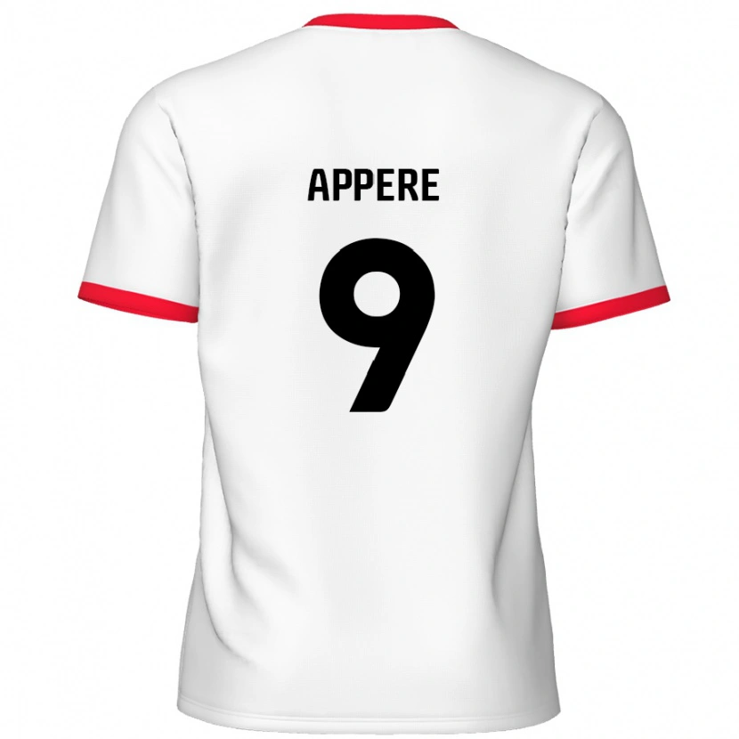 DanxenメンズLouis Appéré#9白 赤ホームシャツ2024/25ジャージーユニフォーム