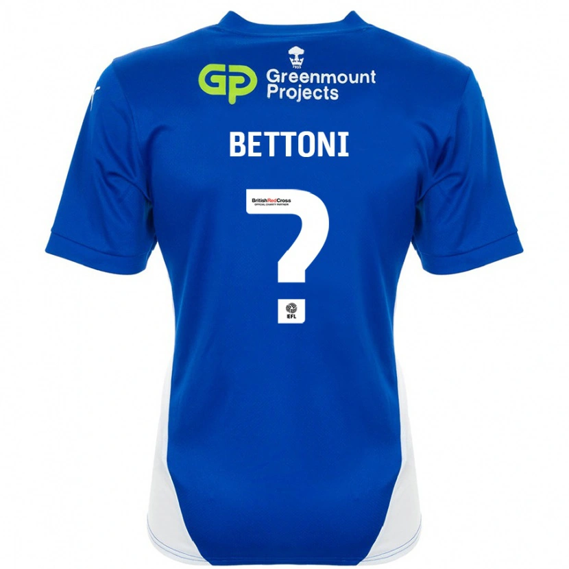 DanxenメンズHarrison Bettoni#0ブルーホワイトホームシャツ2024/25ジャージーユニフォーム