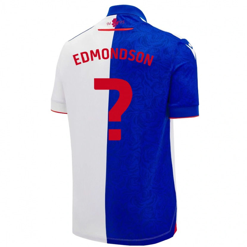 DanxenメンズStephen Edmondson#0スカイブルー ホワイトホームシャツ2024/25ジャージーユニフォーム