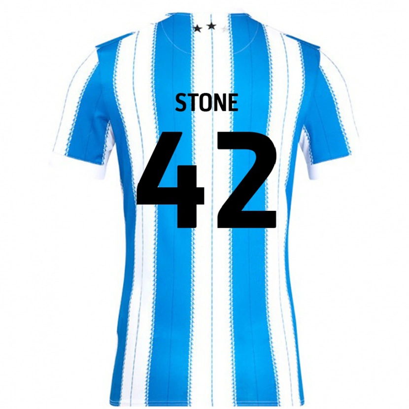 DanxenメンズMichael Stone#42ブルーホワイトホームシャツ2024/25ジャージーユニフォーム
