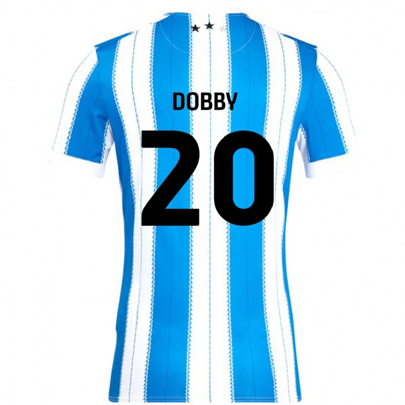 DanxenメンズSarah Dobby#20ブルーホワイトホームシャツ2024/25ジャージーユニフォーム