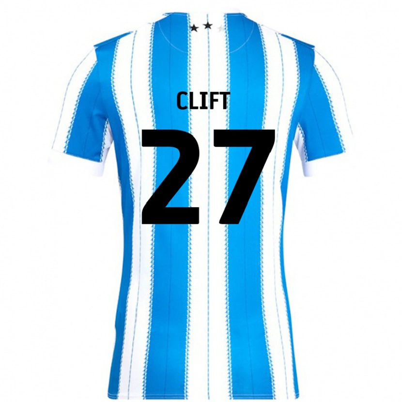 DanxenメンズCassidy Clift#27ブルーホワイトホームシャツ2024/25ジャージーユニフォーム