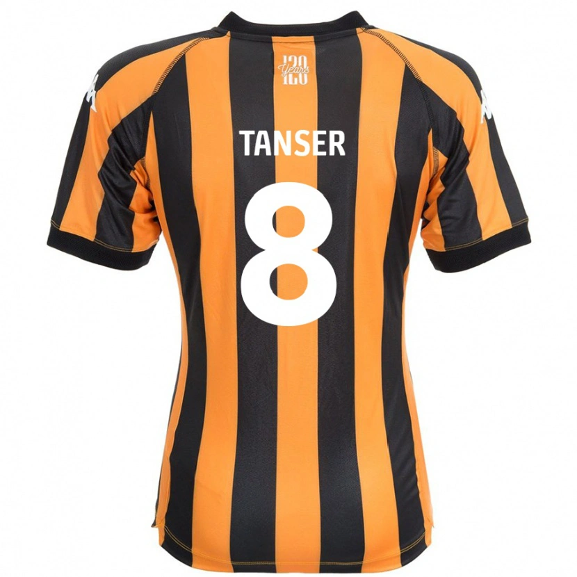 DanxenメンズEllie Tanser#8ブラックアンバーホームシャツ2024/25ジャージーユニフォーム