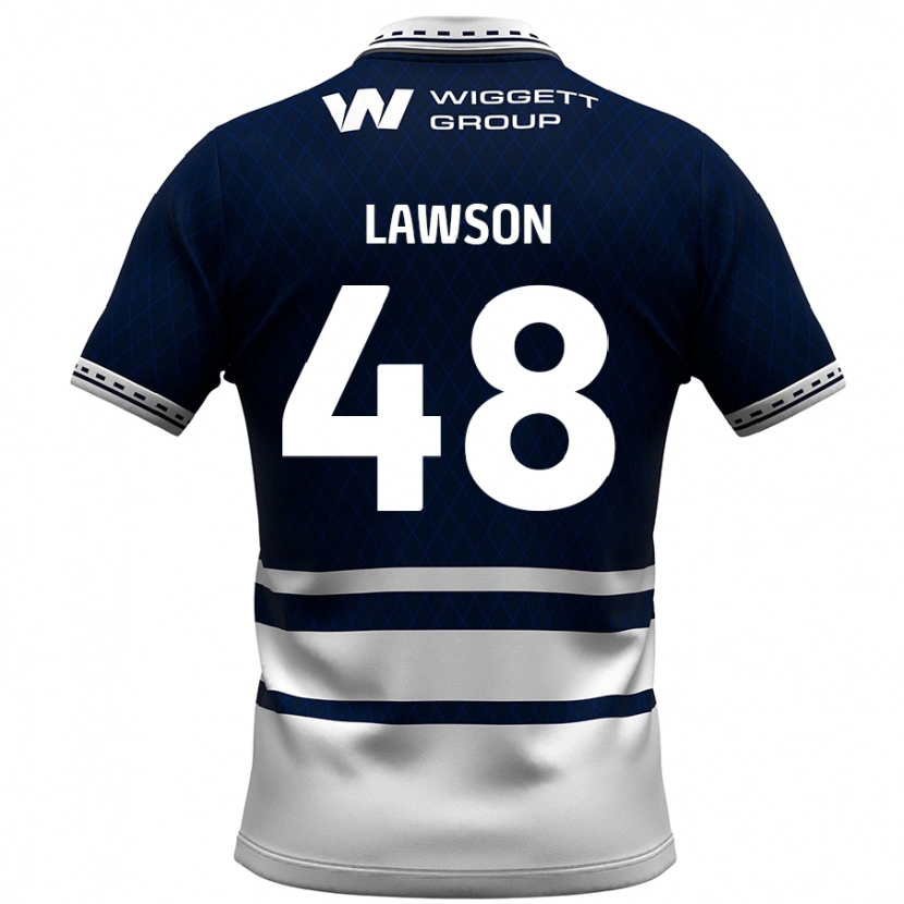 DanxenメンズSha'mar Lawson#48ネイビーブルー ホワイトホームシャツ2024/25ジャージーユニフォーム
