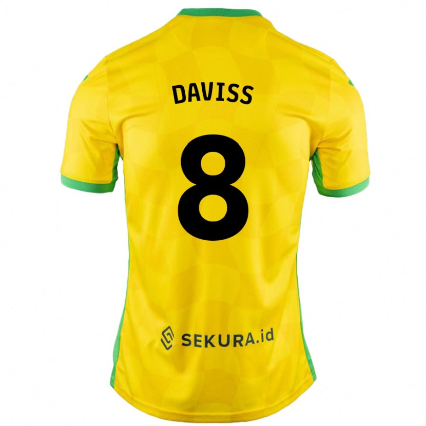 DanxenメンズMillie Daviss#8黄緑ホームシャツ2024/25ジャージーユニフォーム