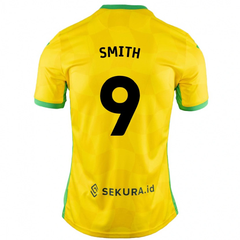 DanxenメンズEllie Smith#9黄緑ホームシャツ2024/25ジャージーユニフォーム