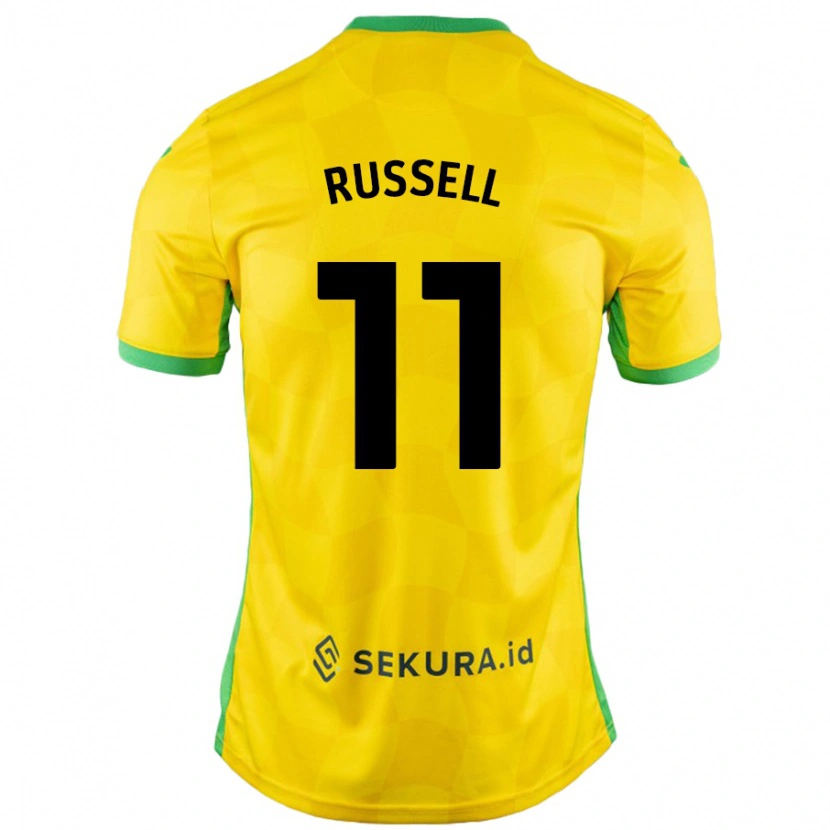 DanxenメンズRebecca Russell#11黄緑ホームシャツ2024/25ジャージーユニフォーム