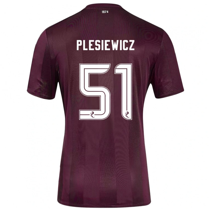 DanxenメンズSzymon Plesiewicz#51ブルゴーニュホームシャツ2024/25ジャージーユニフォーム