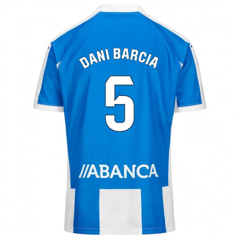 DanxenメンズDani Barcia#5ブルーホワイトホームシャツ2024/25ジャージーユニフォーム