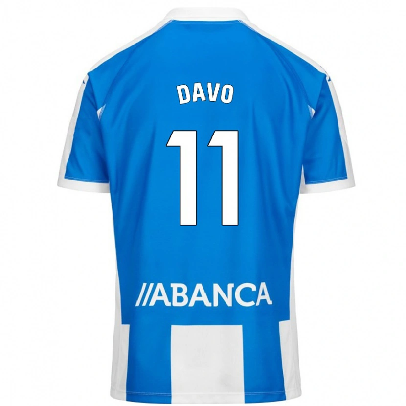 DanxenメンズDavo#11ブルーホワイトホームシャツ2024/25ジャージーユニフォーム