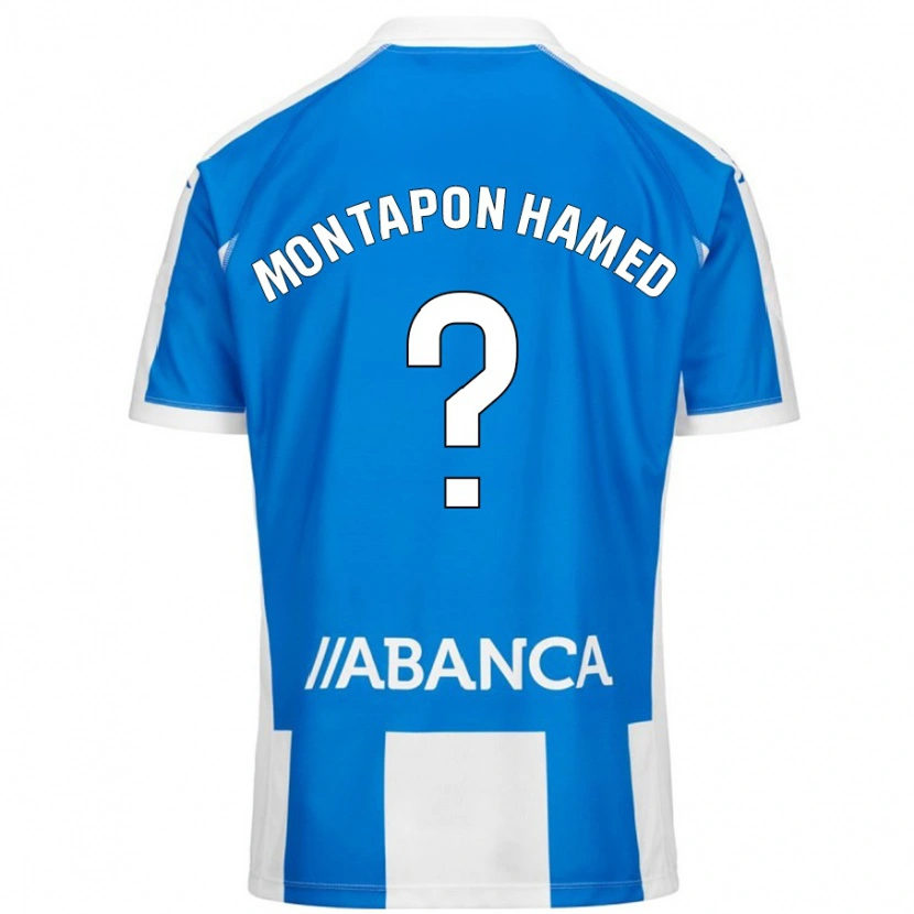 DanxenメンズFadil Montapon Hamed#0ブルーホワイトホームシャツ2024/25ジャージーユニフォーム