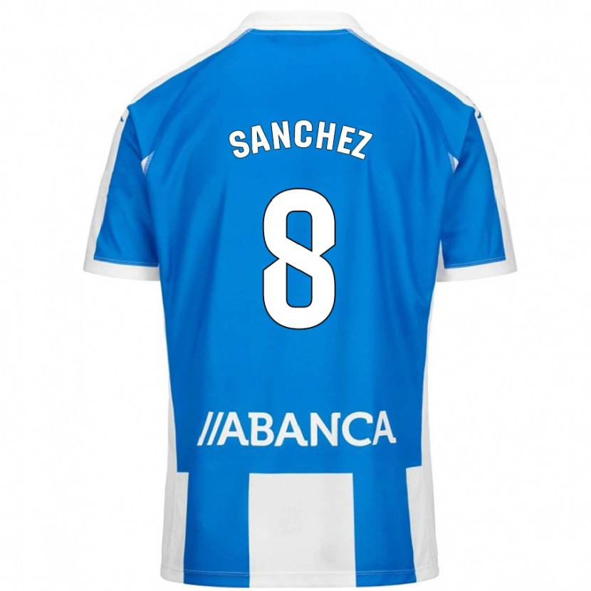 DanxenメンズCarlota Sánchez#8ブルーホワイトホームシャツ2024/25ジャージーユニフォーム
