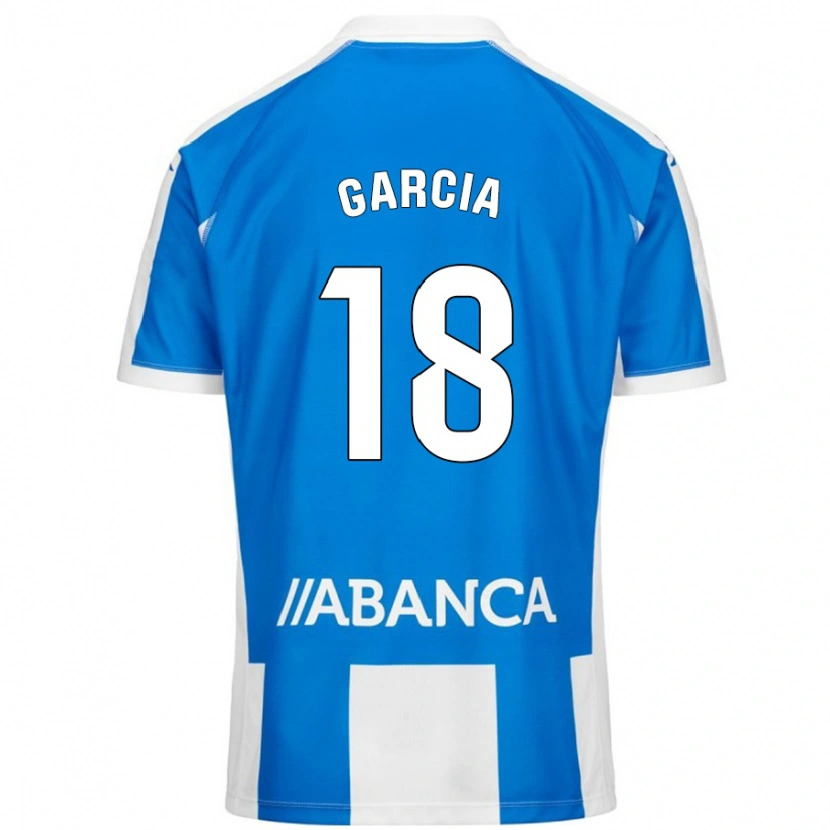 DanxenメンズRaquel García#18ブルーホワイトホームシャツ2024/25ジャージーユニフォーム