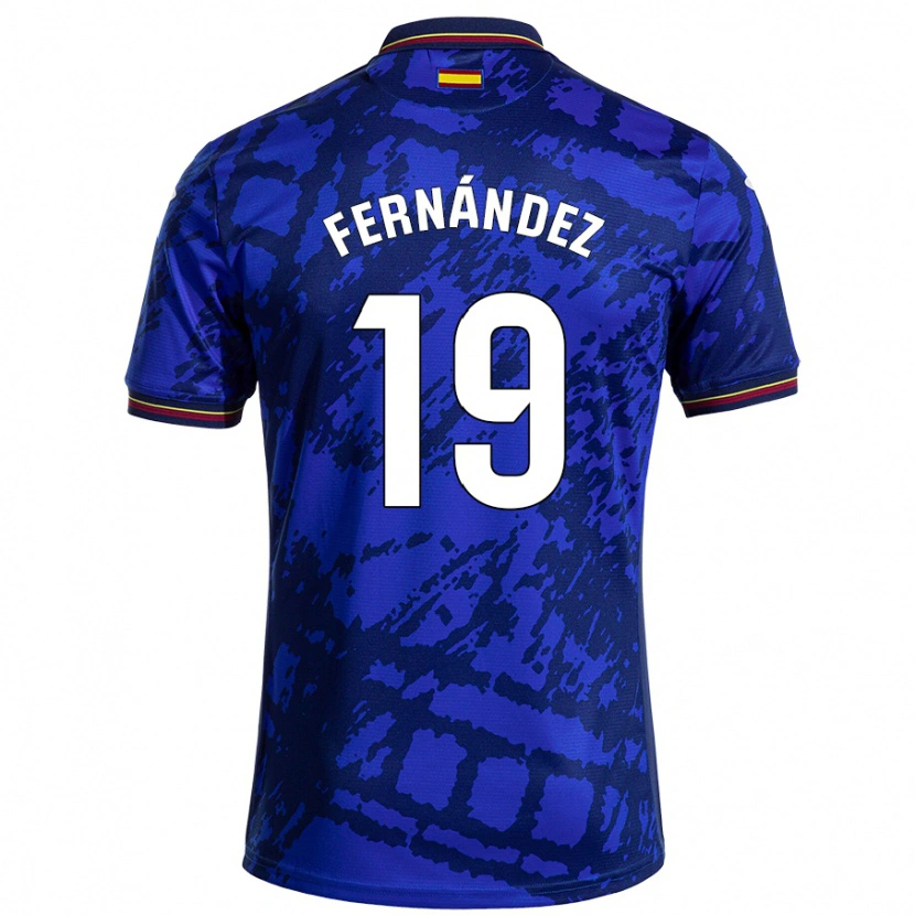 DanxenメンズIsmael Fernández#19濃い青ホームシャツ2024/25ジャージーユニフォーム