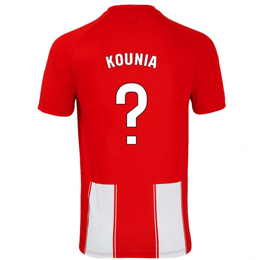 DanxenメンズHoussam Kounia#0赤 白ホームシャツ2024/25ジャージーユニフォーム