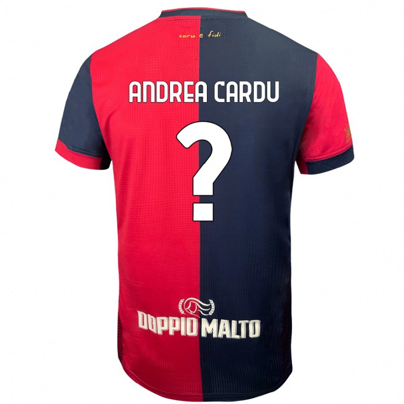 DanxenメンズGian Andrea Cardu#0赤 濃い青ホームシャツ2024/25ジャージーユニフォーム