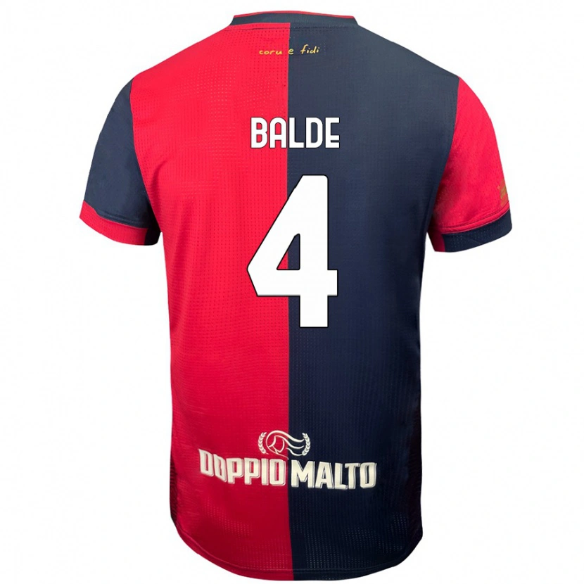 DanxenメンズMamadou Balde#4赤 濃い青ホームシャツ2024/25ジャージーユニフォーム