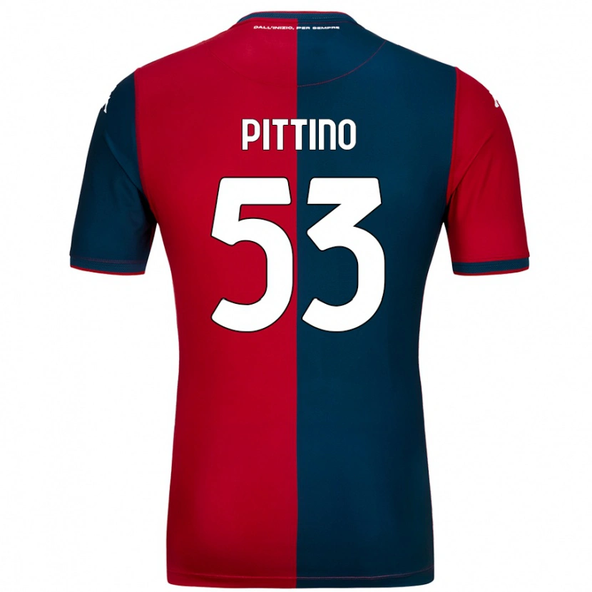 DanxenメンズTommaso Pittino#53赤 ダークブルーホームシャツ2024/25ジャージーユニフォーム