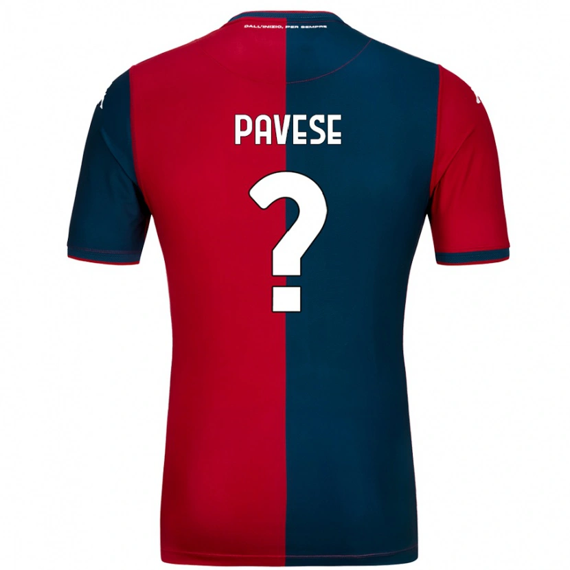 DanxenメンズAndrea Pavese#0赤 ダークブルーホームシャツ2024/25ジャージーユニフォーム