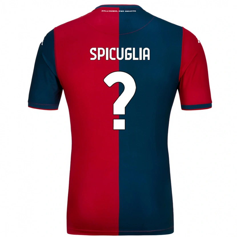 DanxenメンズElia Spicuglia#0赤 ダークブルーホームシャツ2024/25ジャージーユニフォーム