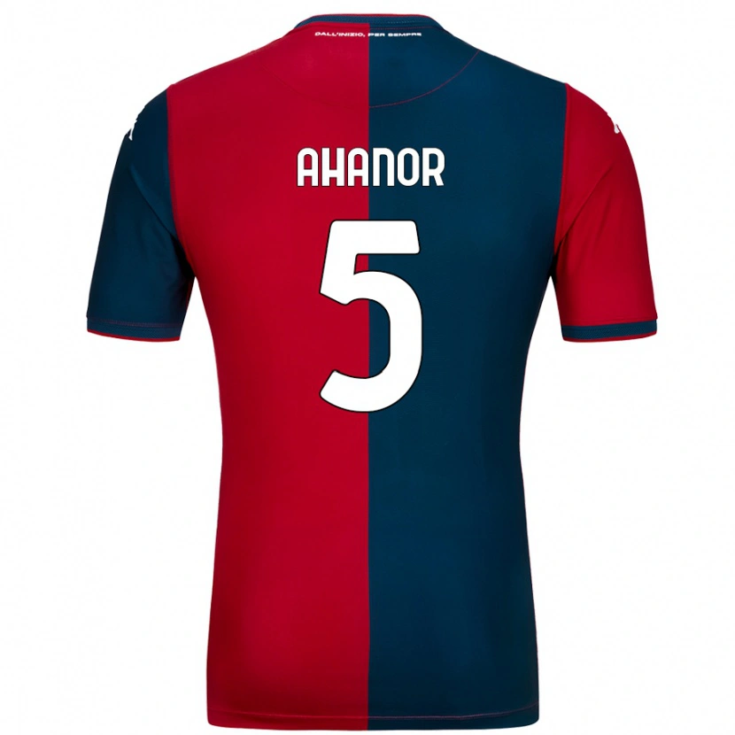 DanxenメンズHonest Ahanor#5赤 ダークブルーホームシャツ2024/25ジャージーユニフォーム