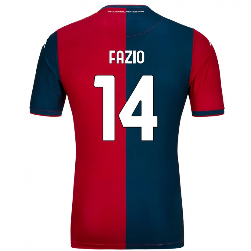 DanxenメンズTommaso Fazio#14赤 ダークブルーホームシャツ2024/25ジャージーユニフォーム