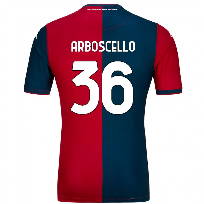 DanxenメンズRiccardo Arboscello#36赤 ダークブルーホームシャツ2024/25ジャージーユニフォーム