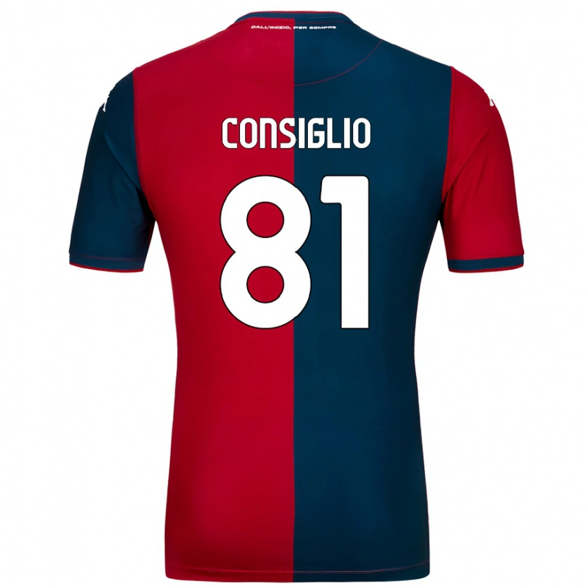 DanxenメンズLeonardo Consiglio#81赤 ダークブルーホームシャツ2024/25ジャージーユニフォーム