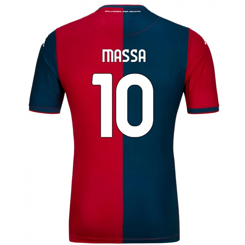 DanxenメンズAlessandra Massa#10赤 ダークブルーホームシャツ2024/25ジャージーユニフォーム
