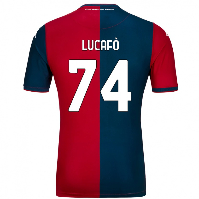 DanxenメンズSara Lucafò#74赤 ダークブルーホームシャツ2024/25ジャージーユニフォーム