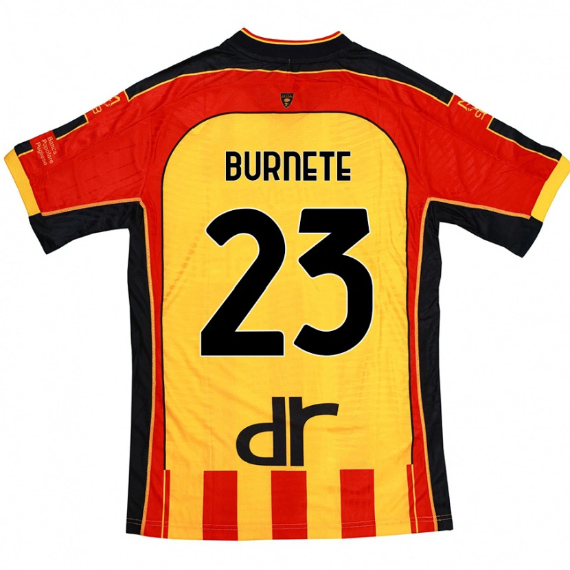 DanxenメンズRareș Burnete#23黄 赤ホームシャツ2024/25ジャージーユニフォーム