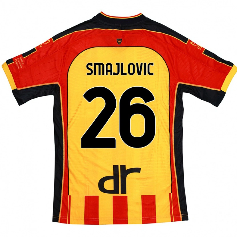 DanxenメンズZinedin Smajlovic#26黄 赤ホームシャツ2024/25ジャージーユニフォーム