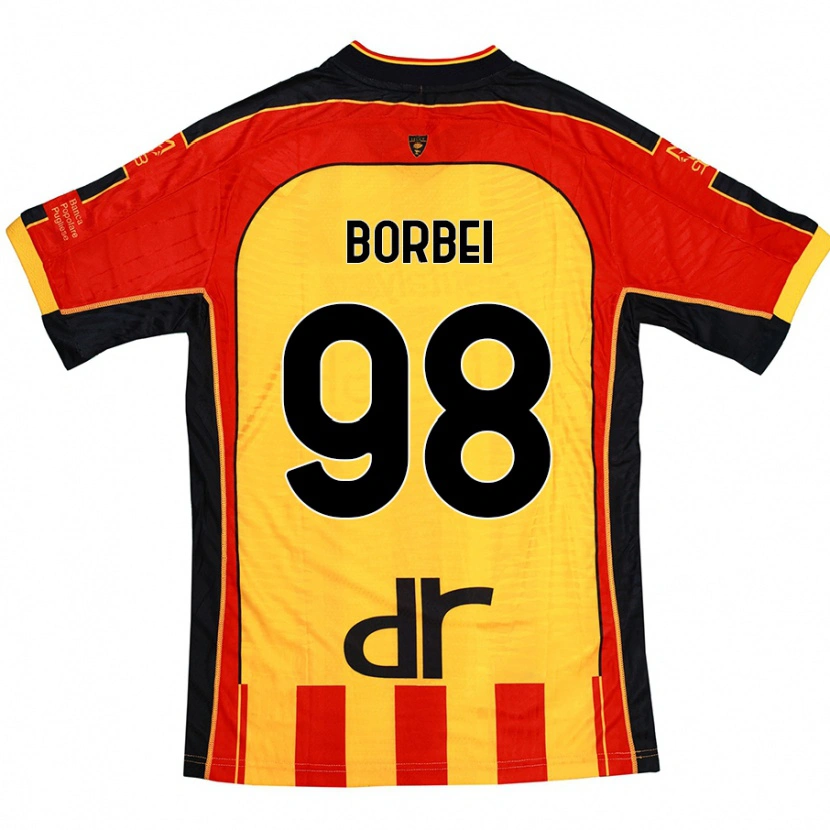 DanxenメンズAlexandru Borbei#98黄 赤ホームシャツ2024/25ジャージーユニフォーム