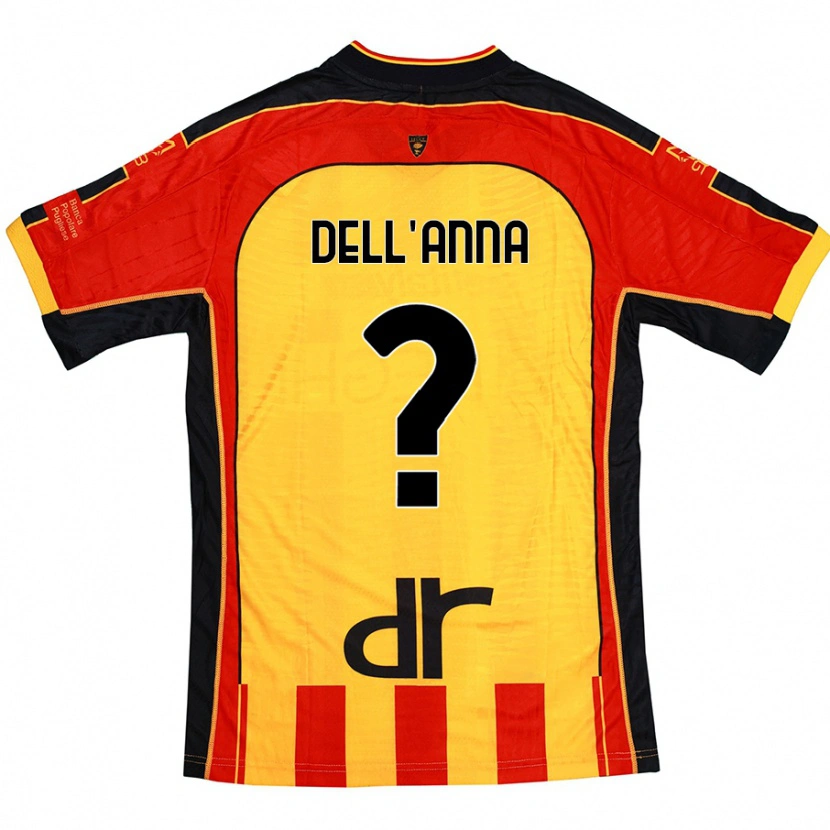 DanxenメンズSimone Dell'anna#0黄 赤ホームシャツ2024/25ジャージーユニフォーム