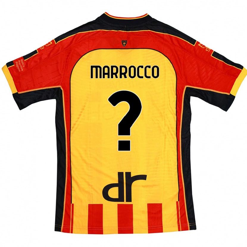 DanxenメンズIacopo Marrocco#0黄 赤ホームシャツ2024/25ジャージーユニフォーム