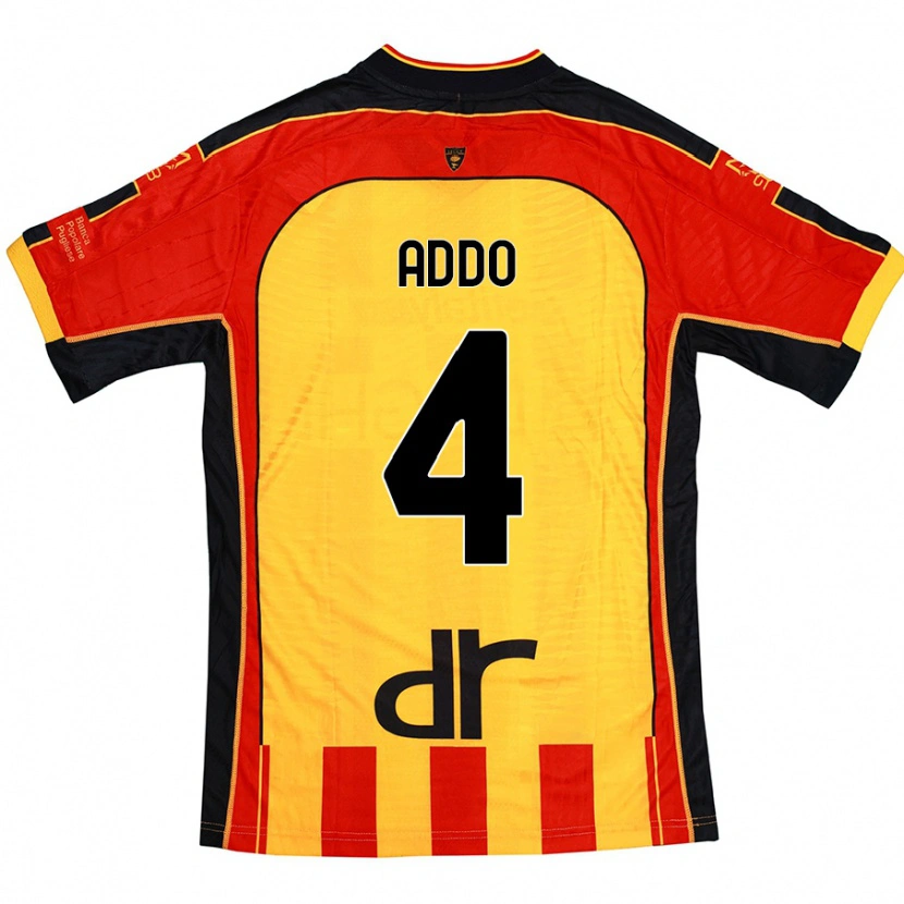DanxenメンズVernon Addo#4黄 赤ホームシャツ2024/25ジャージーユニフォーム