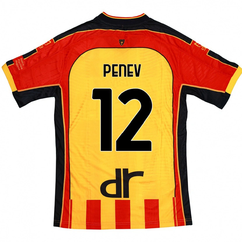 DanxenメンズPlamen Penev#12黄 赤ホームシャツ2024/25ジャージーユニフォーム