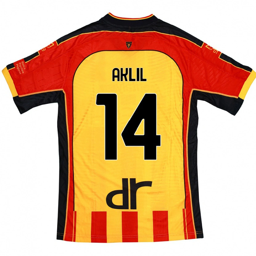 DanxenメンズLino Aklil#14黄 赤ホームシャツ2024/25ジャージーユニフォーム