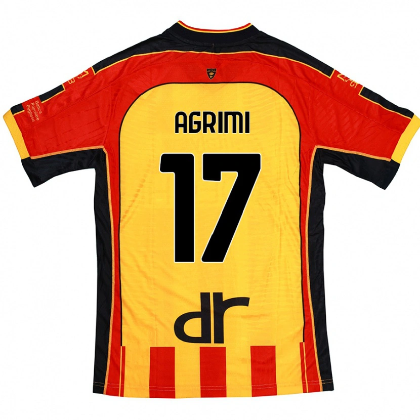 DanxenメンズMatteo Agrimi#17黄 赤ホームシャツ2024/25ジャージーユニフォーム