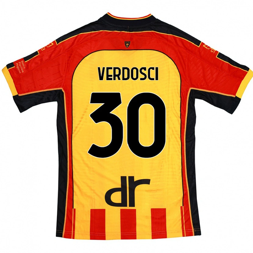 DanxenメンズSimone Verdosci#30黄 赤ホームシャツ2024/25ジャージーユニフォーム