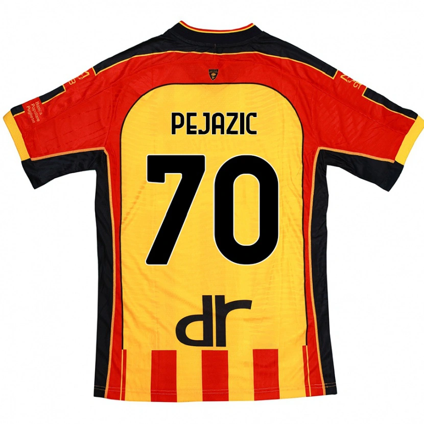 DanxenメンズMario Pejazic#70黄 赤ホームシャツ2024/25ジャージーユニフォーム