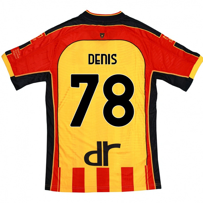 DanxenメンズMax Denis#78黄 赤ホームシャツ2024/25ジャージーユニフォーム